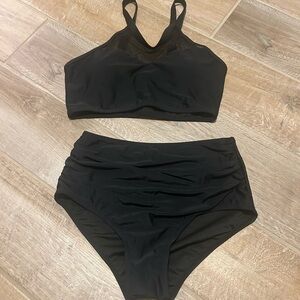 NWOT Black Bikini Tummy Control set